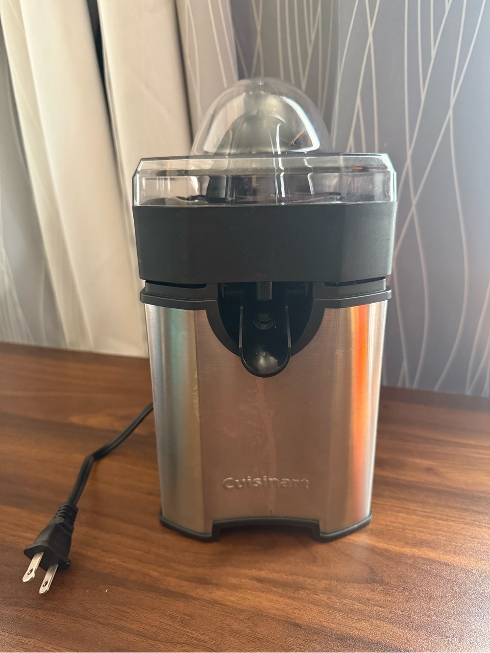 Cuisinart Stainless Steel Citrus Juicer with Clear Lid - Silver & Black